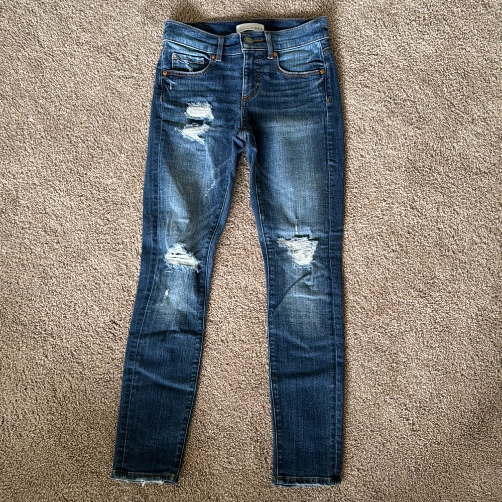 Loft distressed skinny jeans